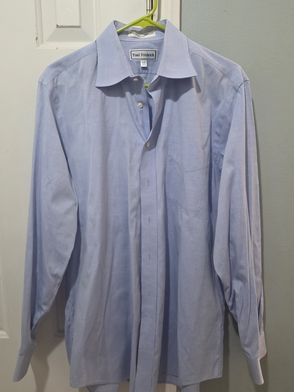 Paul Fredrick Light Blue Men's Dress Shirt - Button Front